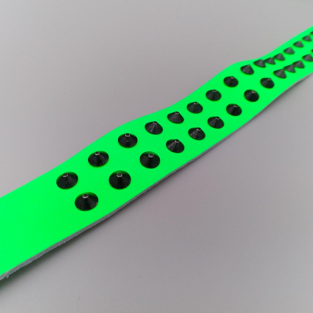 Belt 2-Row Black Conical Studs