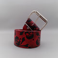 Belt 3-Row Pirate Design Red