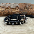 real-black-leather-belt-with-one-row-of-silver-conical-studs-and-cones-for-heavy-metal-fans