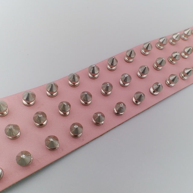 real-leather-belt-in-rose-with-three-rows-of-silver-spikes-punk-metal-gothic-costume