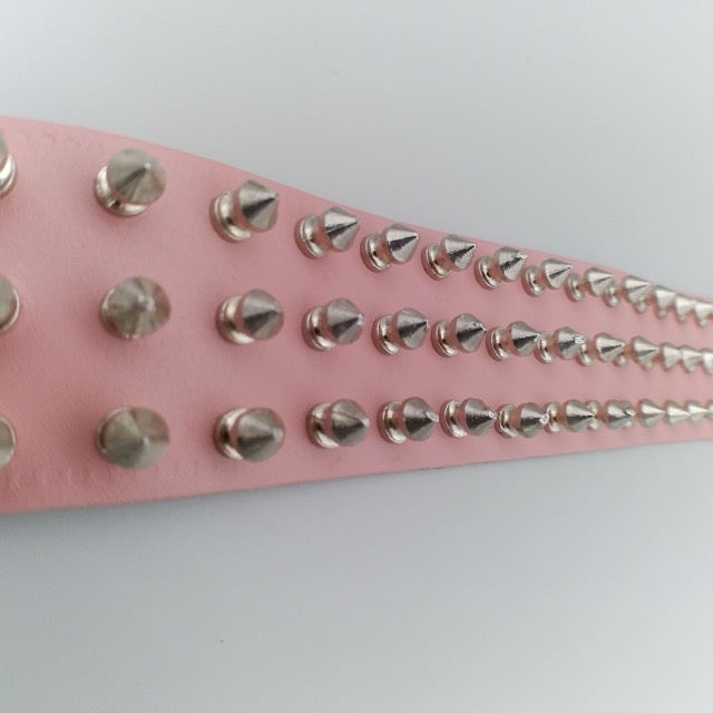 real-leather-belt-in-rose-with-three-rows-of-silver-spikes-punk-metal-gothic-costume