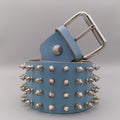 real-leather-belt-in-light-blue-with-four-rows-of-silver-spikes-punk-metal-gothic-costume